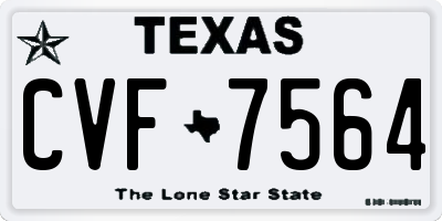 TX license plate CVF7564