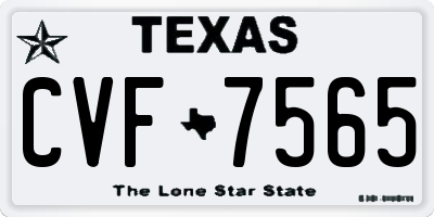 TX license plate CVF7565