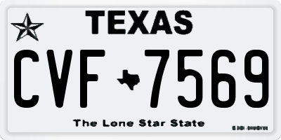 TX license plate CVF7569