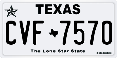 TX license plate CVF7570