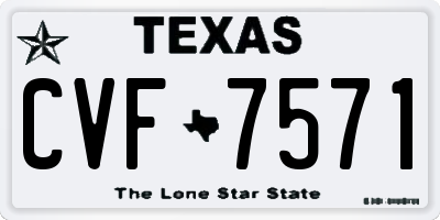 TX license plate CVF7571