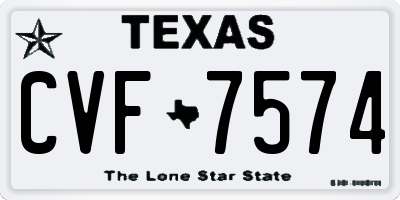 TX license plate CVF7574