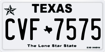 TX license plate CVF7575