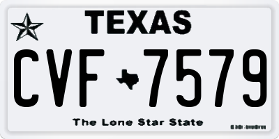 TX license plate CVF7579
