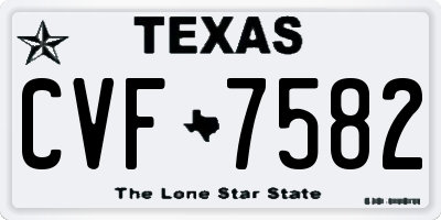 TX license plate CVF7582