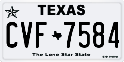 TX license plate CVF7584