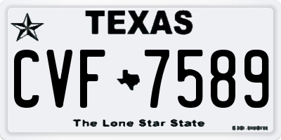 TX license plate CVF7589