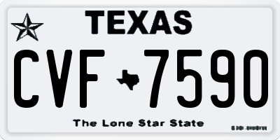 TX license plate CVF7590