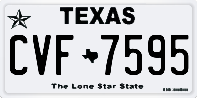 TX license plate CVF7595