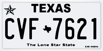 TX license plate CVF7621