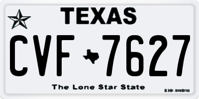 TX license plate CVF7627