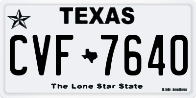 TX license plate CVF7640