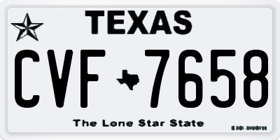 TX license plate CVF7658