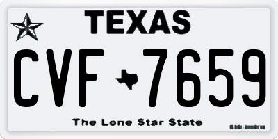 TX license plate CVF7659