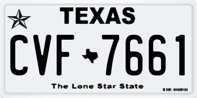 TX license plate CVF7661
