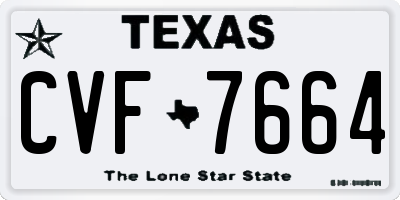 TX license plate CVF7664