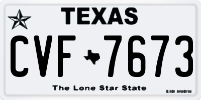 TX license plate CVF7673