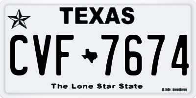 TX license plate CVF7674