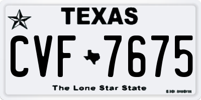 TX license plate CVF7675