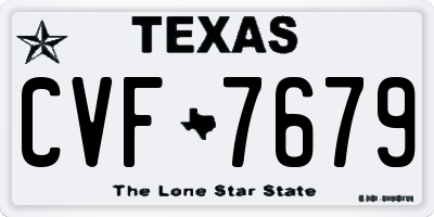 TX license plate CVF7679