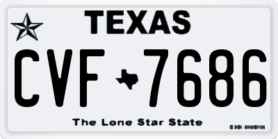 TX license plate CVF7686