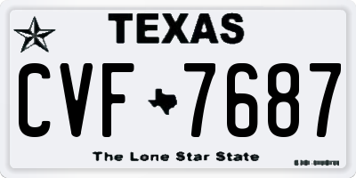 TX license plate CVF7687