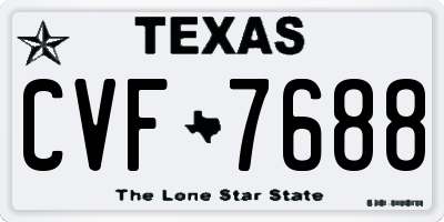 TX license plate CVF7688