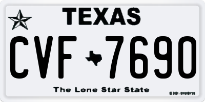 TX license plate CVF7690