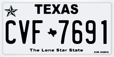 TX license plate CVF7691