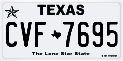TX license plate CVF7695