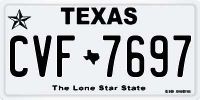 TX license plate CVF7697