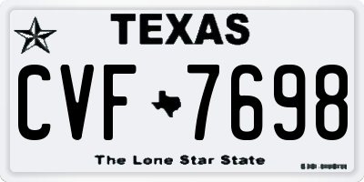 TX license plate CVF7698