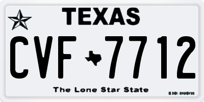 TX license plate CVF7712