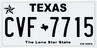 TX license plate CVF7715