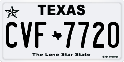 TX license plate CVF7720
