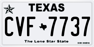 TX license plate CVF7737
