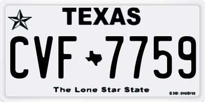 TX license plate CVF7759