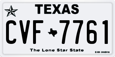 TX license plate CVF7761