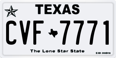 TX license plate CVF7771