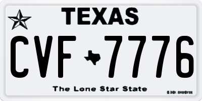TX license plate CVF7776
