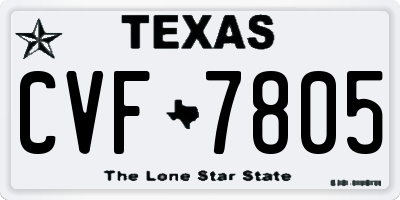 TX license plate CVF7805