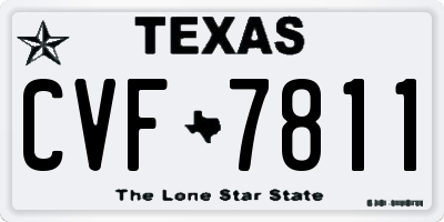 TX license plate CVF7811