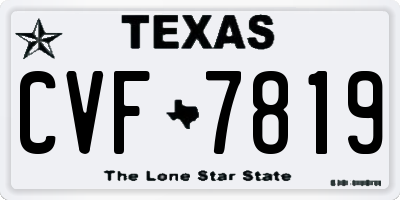 TX license plate CVF7819