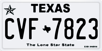 TX license plate CVF7823