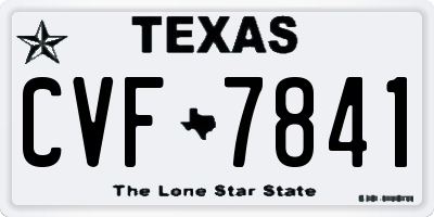 TX license plate CVF7841