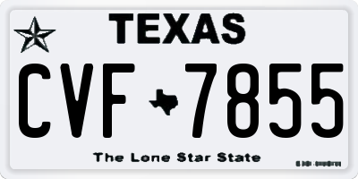 TX license plate CVF7855