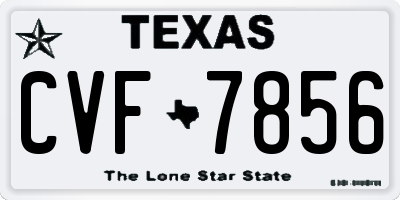 TX license plate CVF7856
