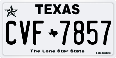 TX license plate CVF7857