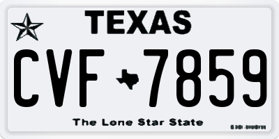 TX license plate CVF7859
