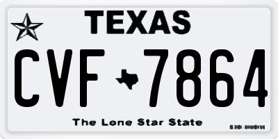TX license plate CVF7864